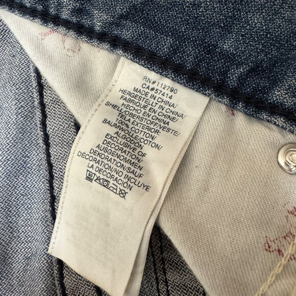 True Religion Jeans Men's 40x34 Blue Midnight Bootcut Billy Big T Flap Y2K 00s - Picture 4 of 12